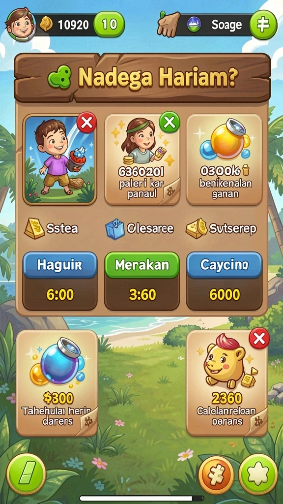 polototo - Karakter unik yang dapat dibuka di setiap level.